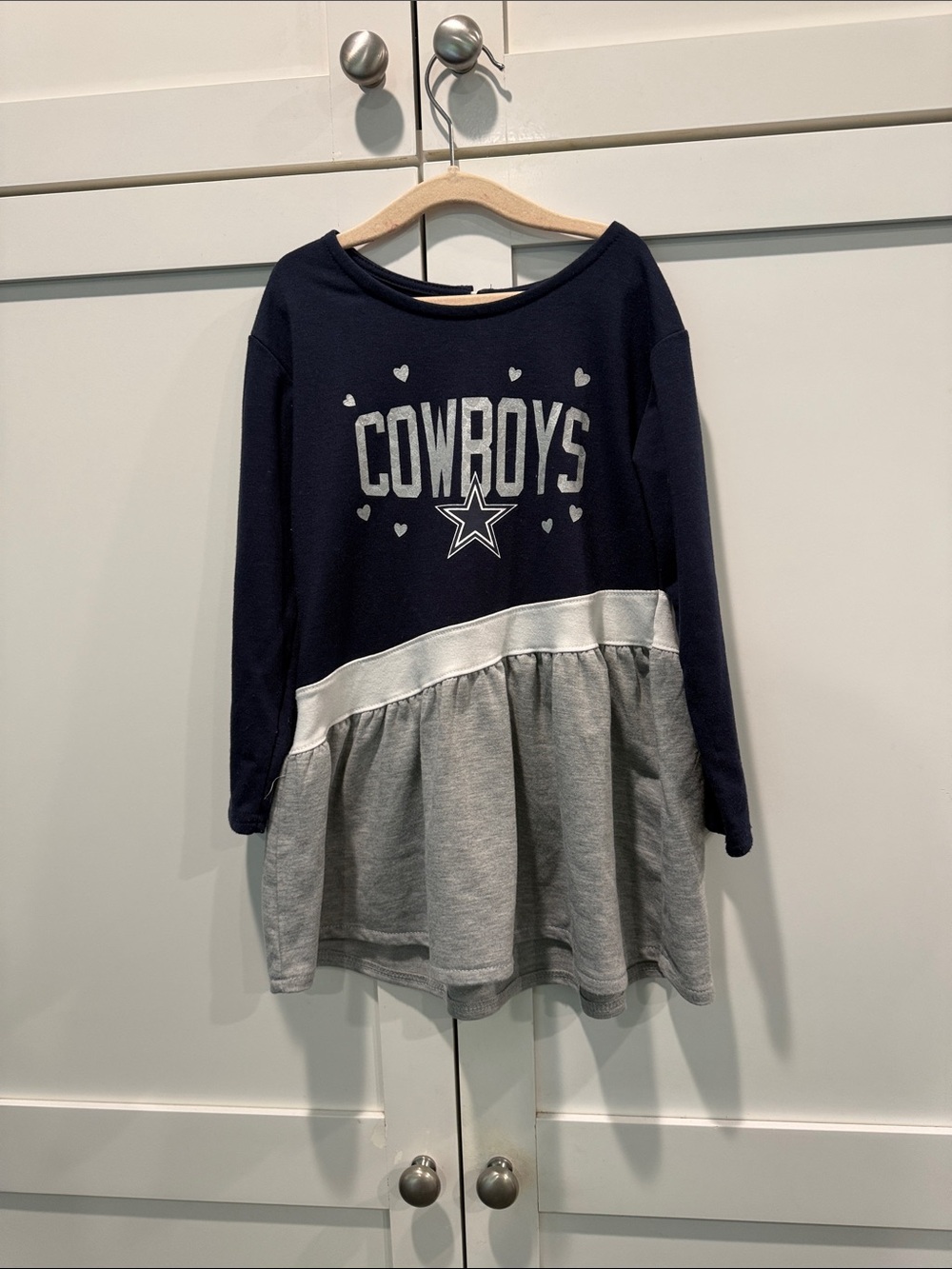Cowboys Navy and Gray Girls' Dress